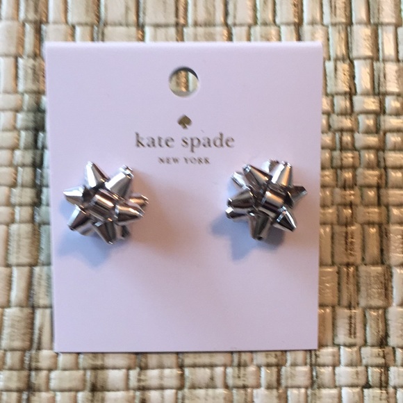 kate spade Jewelry - Kate Spade silver bow earrings